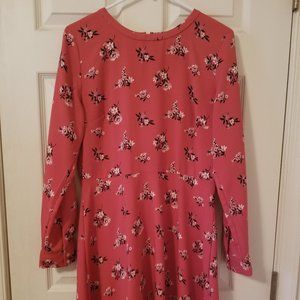 LOFT loft sleeved floral dress, size 8